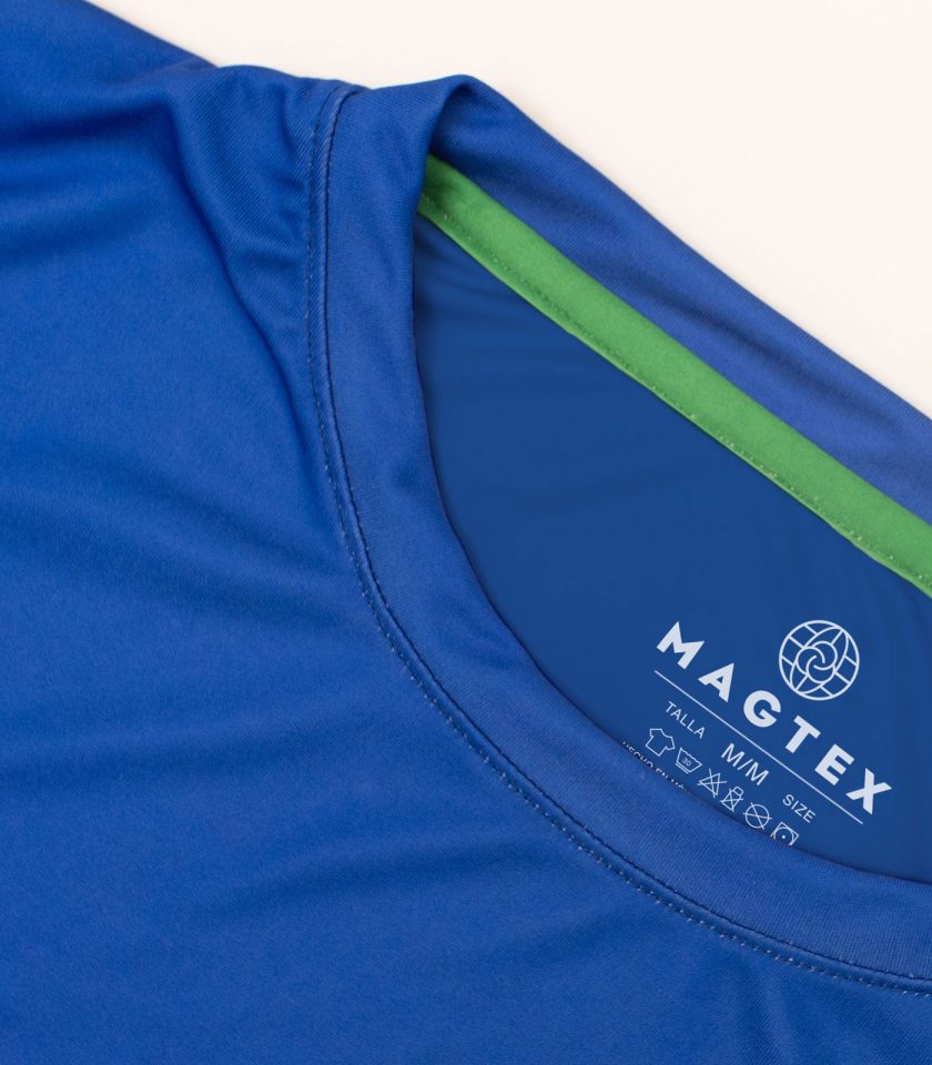 Royal Blue Crew Neck T-Shirt - Dry Fit Gold Victory - Image 4