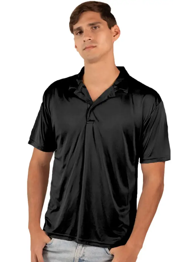 Men's Black Polo Shirt Activewear