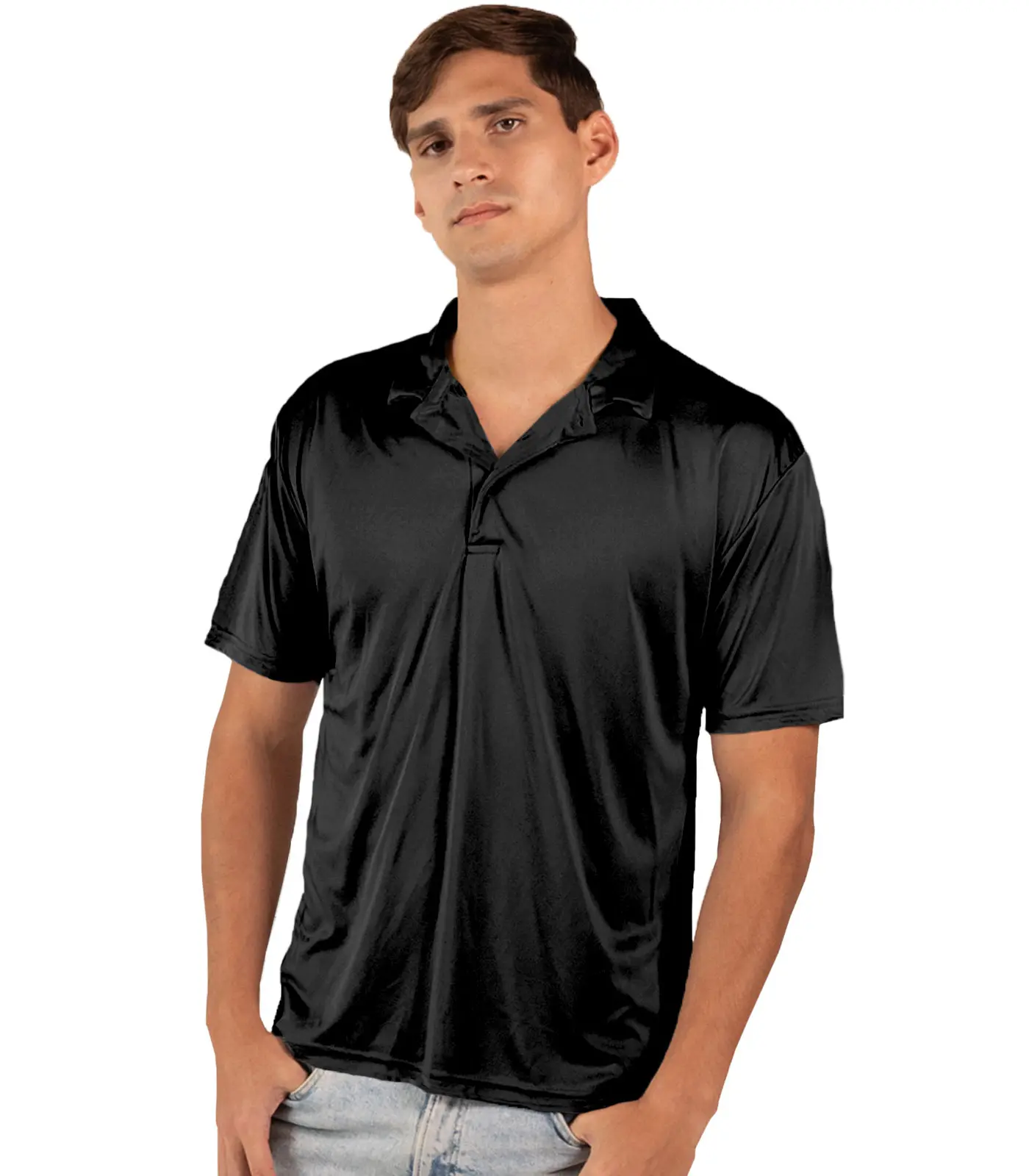 Men's Black Polo Shirt Activewear