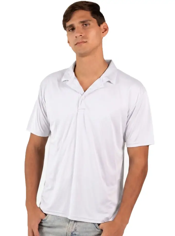 Men's White Polo Shirt Activewear