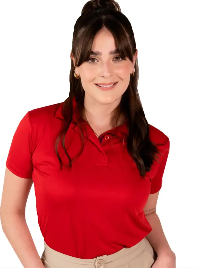 Women's Red Polo Shirt Activewear